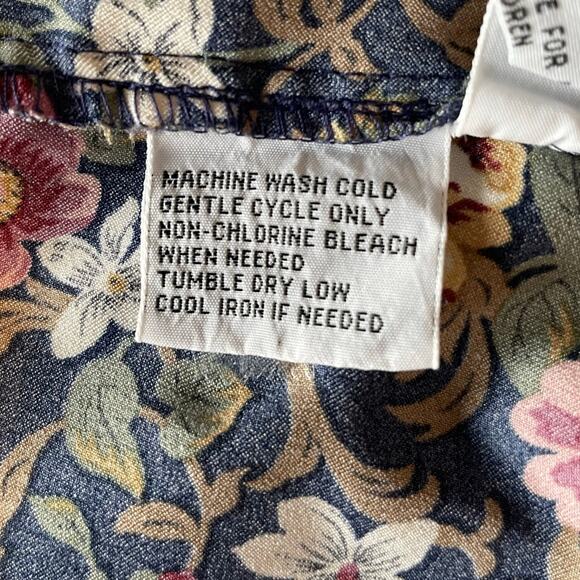 Talbots Intimates Satin Kimono Floral Robe Pockets Sash Belt Sz S Classic Travel - Picture 10 of 13